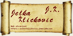 Jelka Kličković vizit kartica